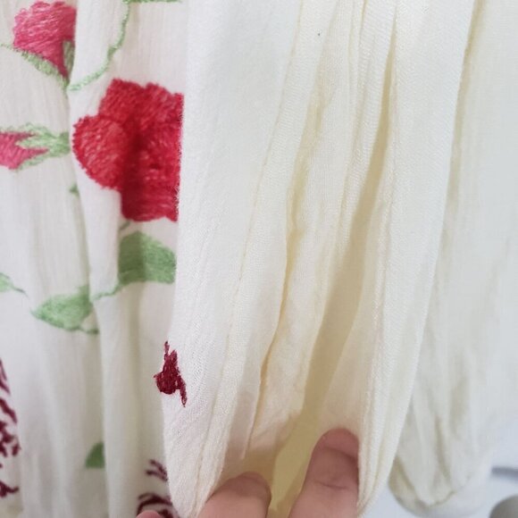 Velzera Embroidered Floral Tunic Rayon Boho Lightweight Longline Womens Size 2XL - Picture 3 of 10